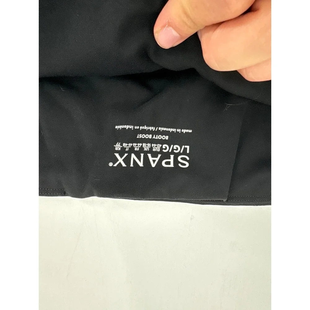 Spanx Booty Boost Active Leggings Black High Waisted Sculpting Size Large